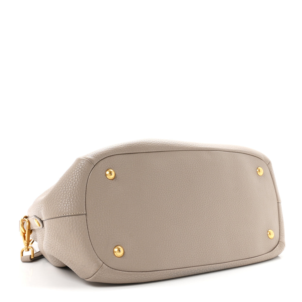 Vitello Daino Shoulder Bag Pomice