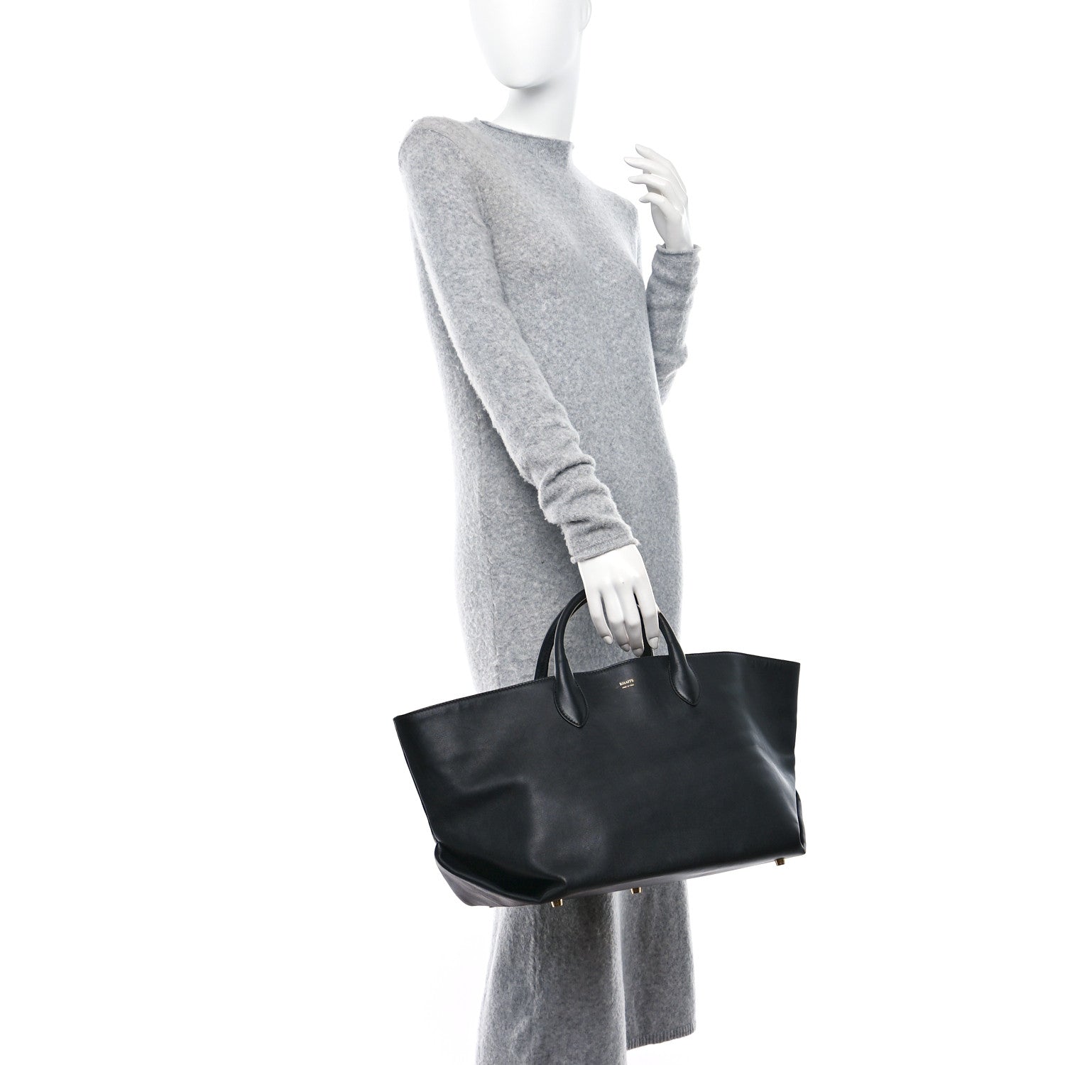 Khaite Smooth Calfskin Medium Amelia East West Tote Black 2 of 8