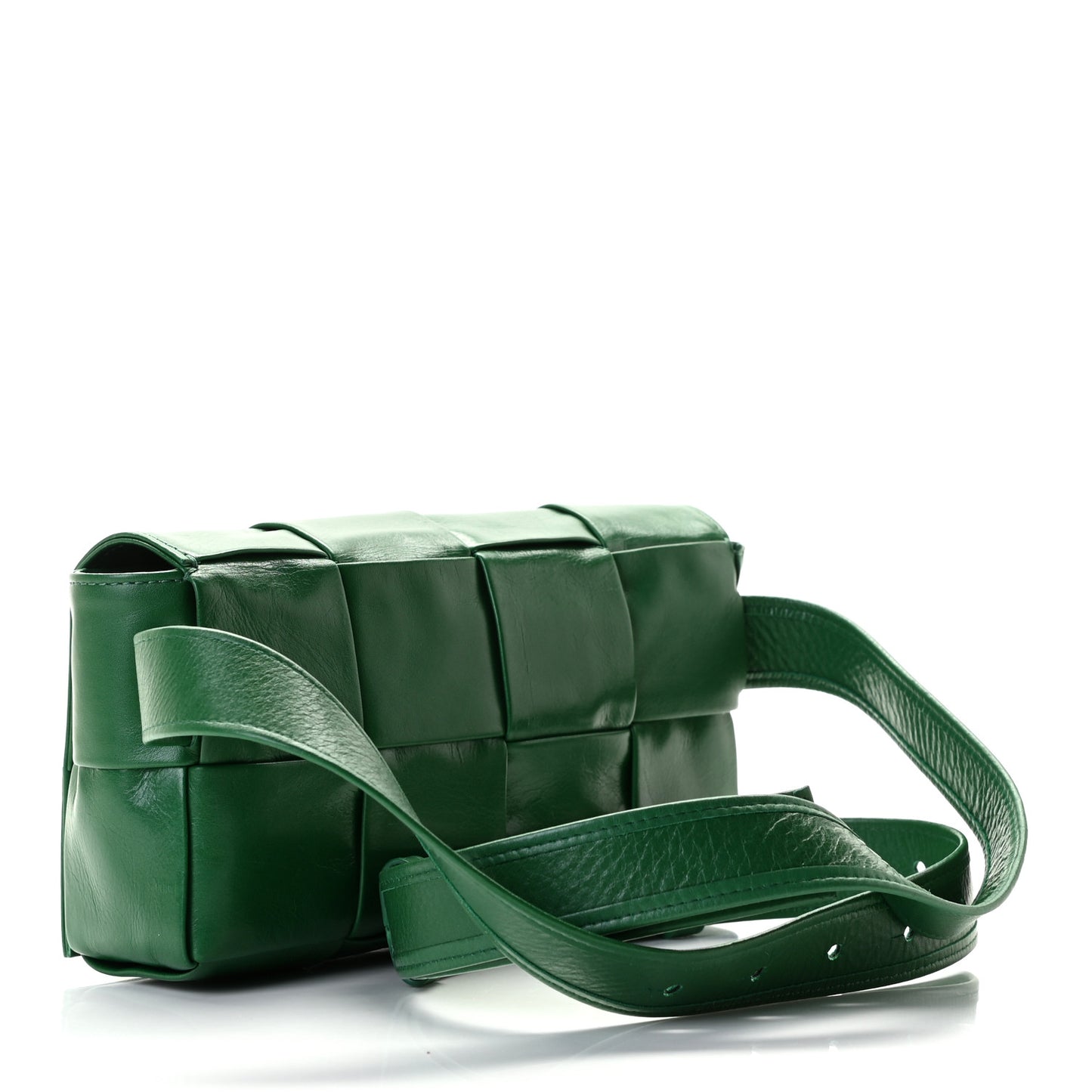 Nappa Maxi Intreccio The Belt Cassette Bag Racing Green