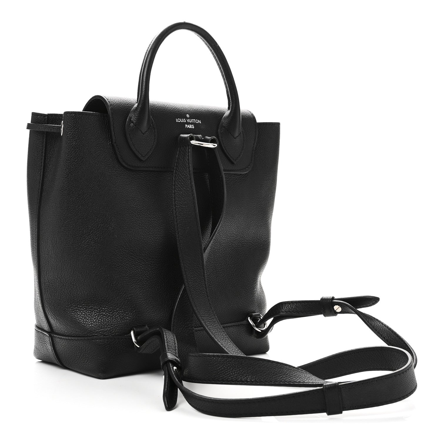 Louis Vuitton Calfskin Lockme Backpack Black 3 of 11