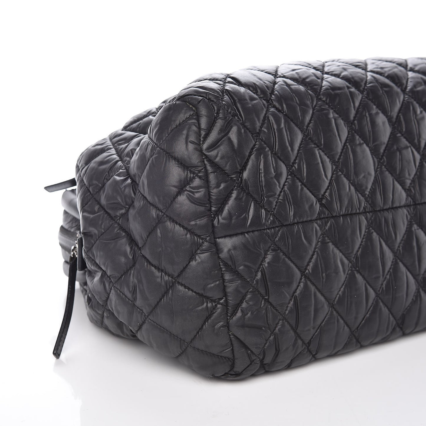 Nylon Quilted Coco Cocoon Bowler Black