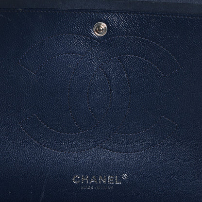 Chanel Patent Calfskin Quilted Jumbo Double Flap Blue 7 of 13