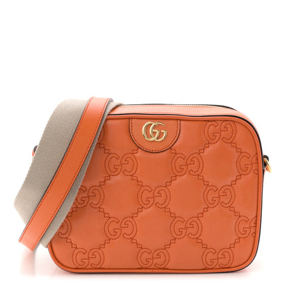 Gucci Calfskin GG Matelasse Shoulder Bag Spring Orange Natural 1 of 11
