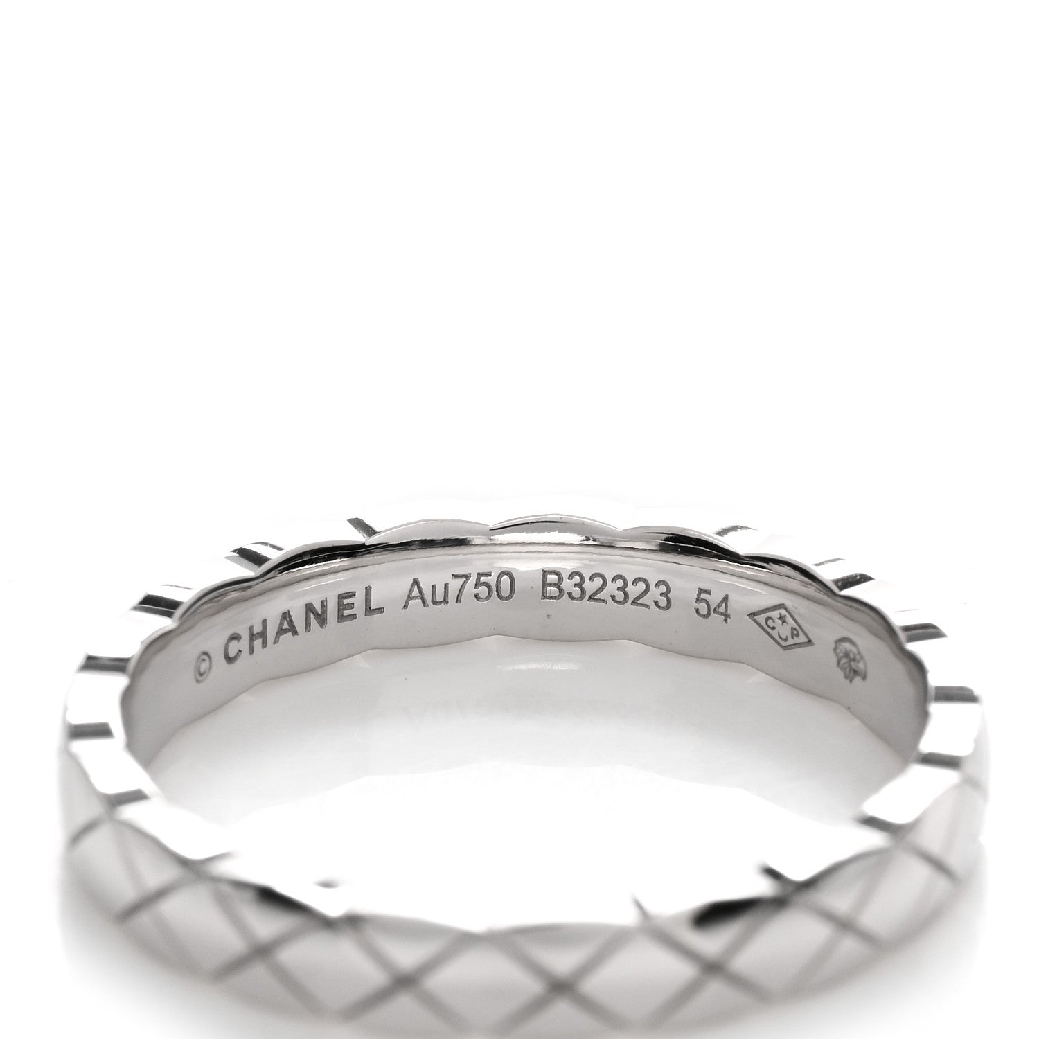Chanel 18K White Gold Mini Coco Crush Ring 54 6.75 3 of 4