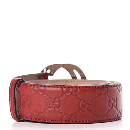 Gucci Guccissima Interlocking G 40mm Belt 90 36 Red 3 of 6