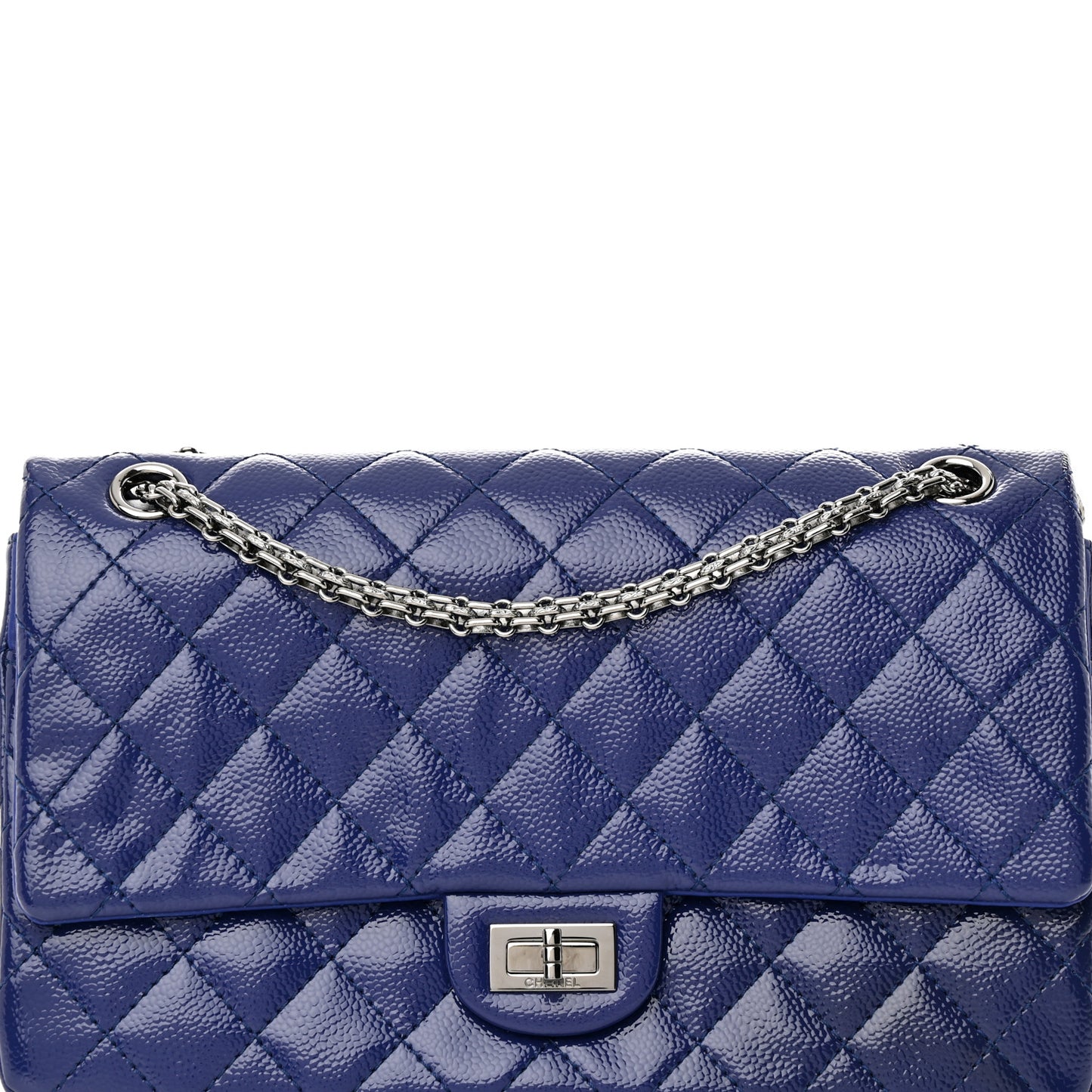 Patent Caviar Quilted 2.55 Reissue 226 Flap Navy Blue