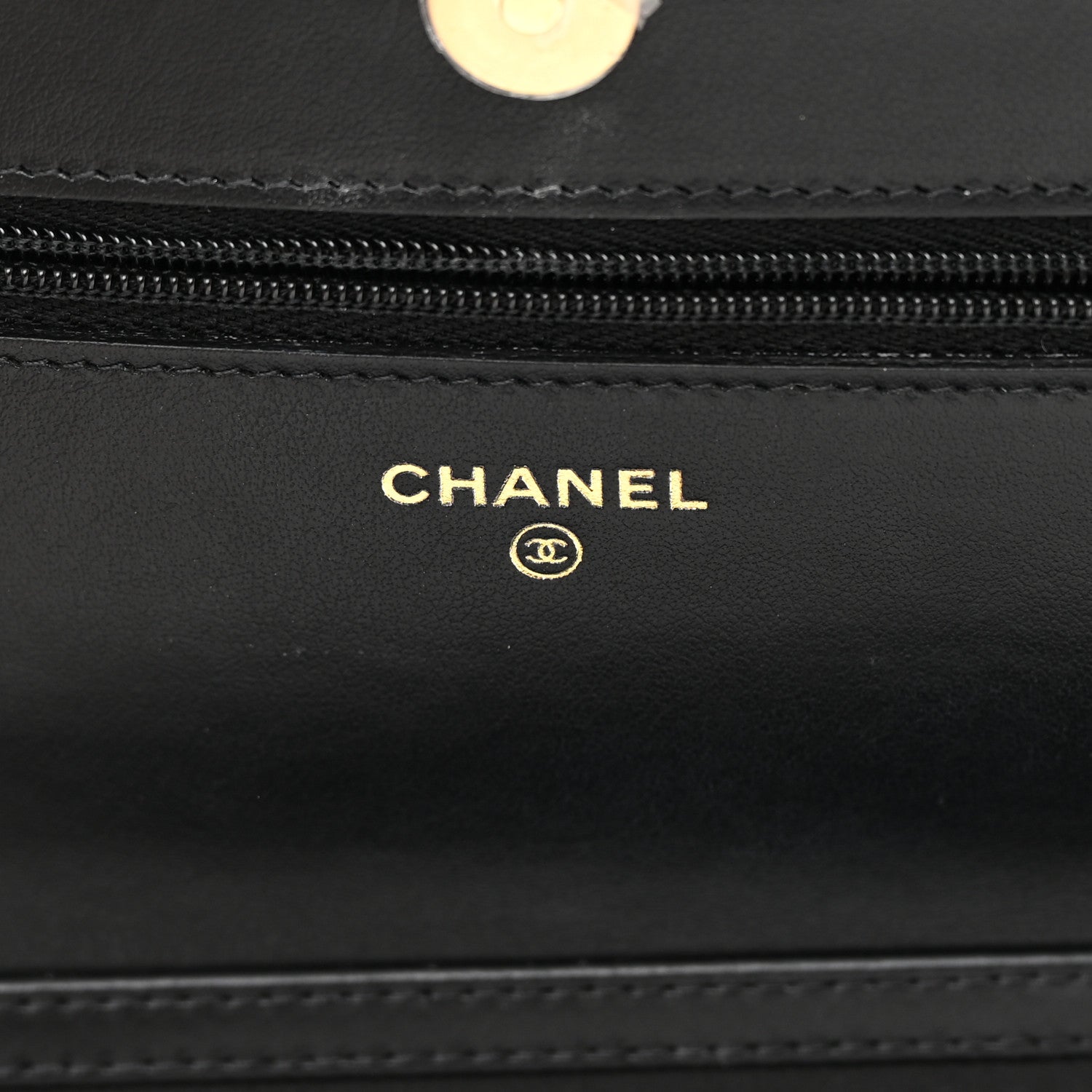 Chanel Lambskin Quilted Twisted CC Wallet On Chain WOC Black 6 of 14