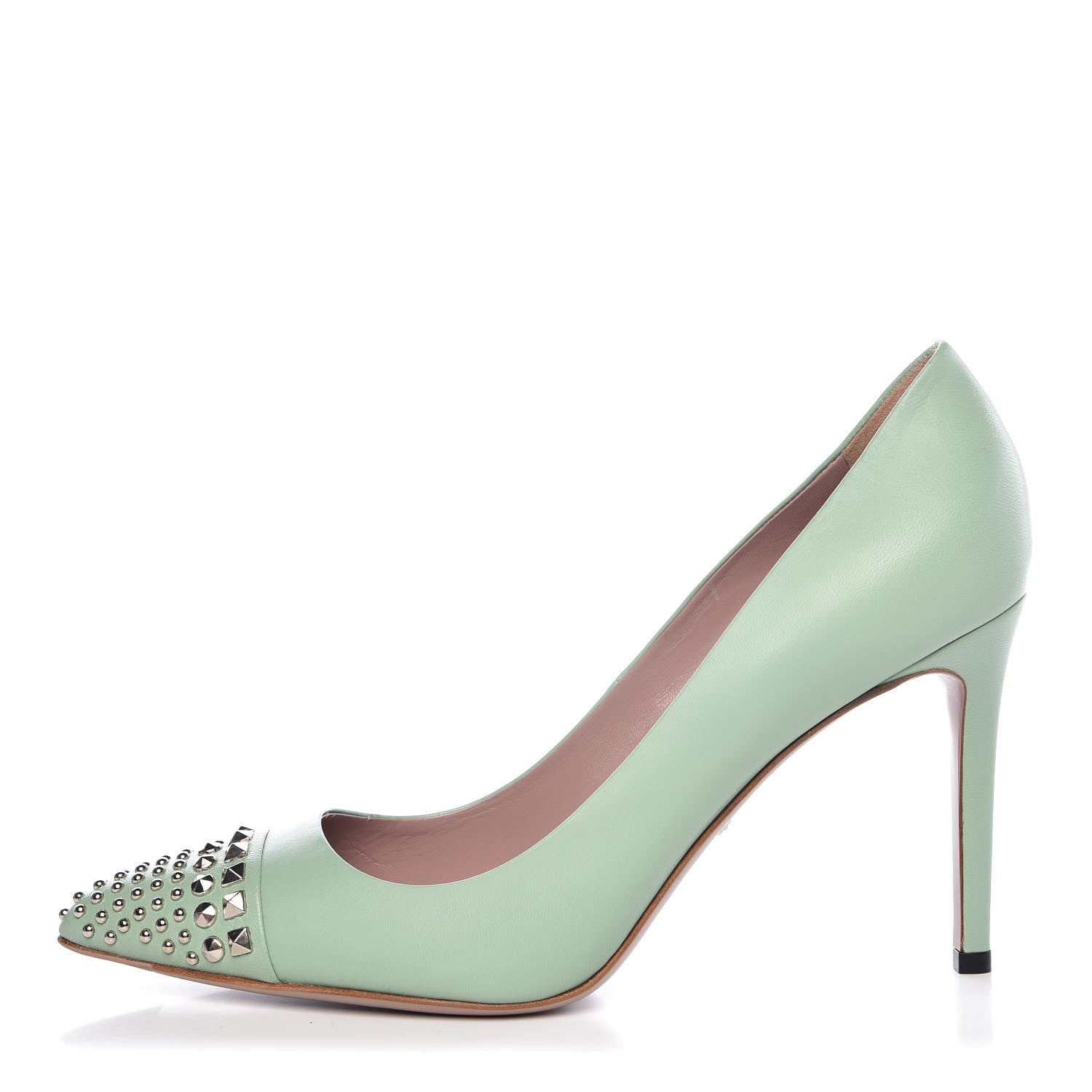 Gucci Malaga Kid Studded Cap Toe Coline Pumps 39.5 Plantation 1 of 12