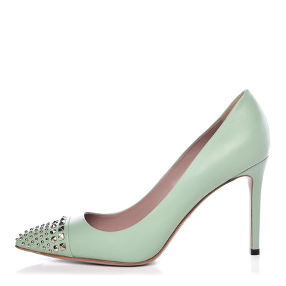 Gucci Malaga Kid Studded Cap Toe Coline Pumps 39.5 Plantation 1 of 12