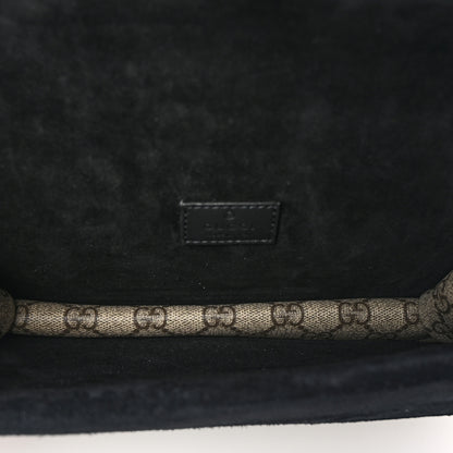 Gucci GG Supreme Monogram Suede Crystal Small Dionysus Shoulder Bag Beige Ebony Black 5 of 10
