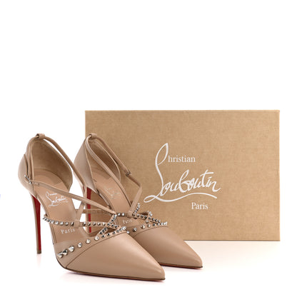Christian Louboutin Nappa Studded Tatooshka 100 Pumps 40 Blush 9 of 9
