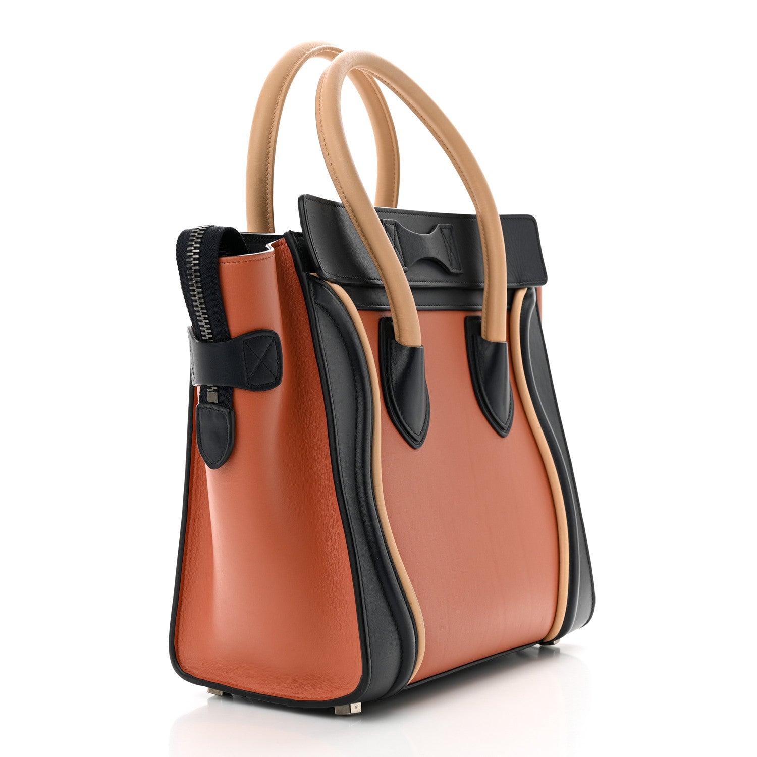 Celine Smooth Calfskin Nubuck Micro Tri-Color Luggage Brick 3 of 10