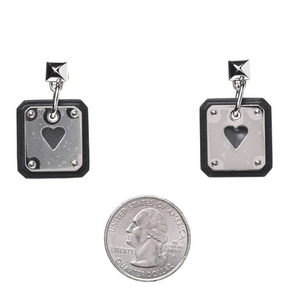 Hermes Palladium Swift As De Coeur Earrings Black 2 of 6