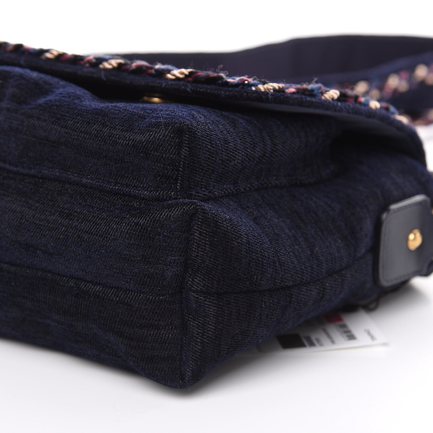 Wool Velvet Quilted Parisian Stroll Messenger Navy