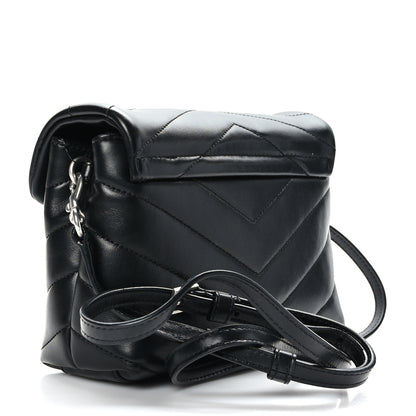 Saint Laurent Calfskin Y Quilted Monogram Toy Loulou Crossbody Bag Black 3 of 10