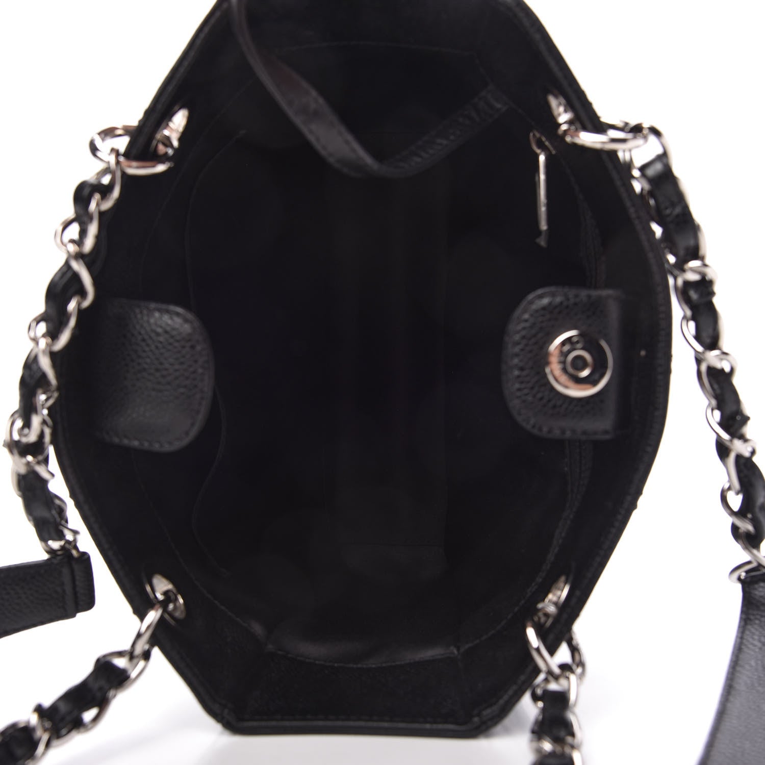 Chanel Caviar Quilted Petit Shopping Tote PST Black 5 of 10