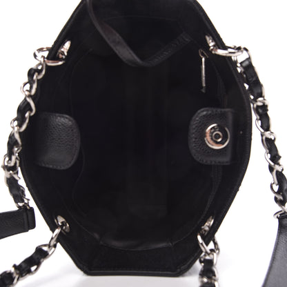 Chanel Caviar Quilted Petit Shopping Tote PST Black 5 of 10