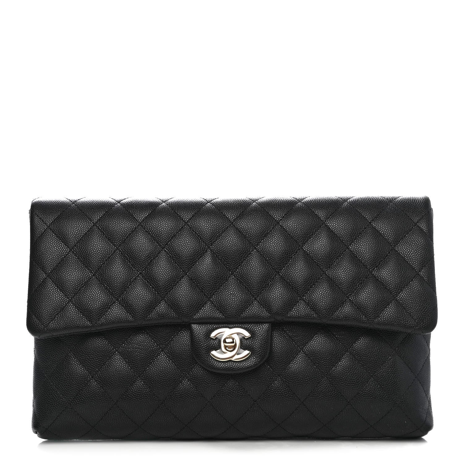 Chanel Caviar Quilted Flap Clutch Black 1 of 4