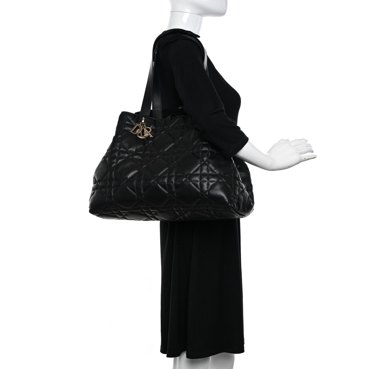 Calfskin Macrocannage Large Toujours Black