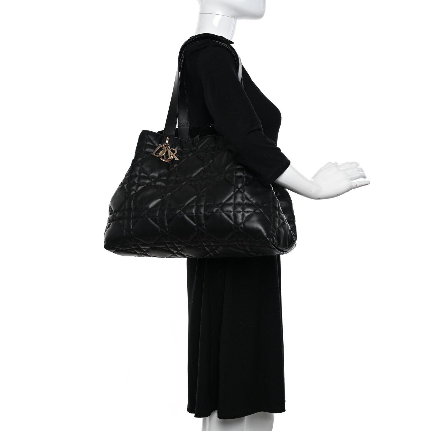 Christian Dior Calfskin Macrocannage Large Toujours Black 3 of 11
