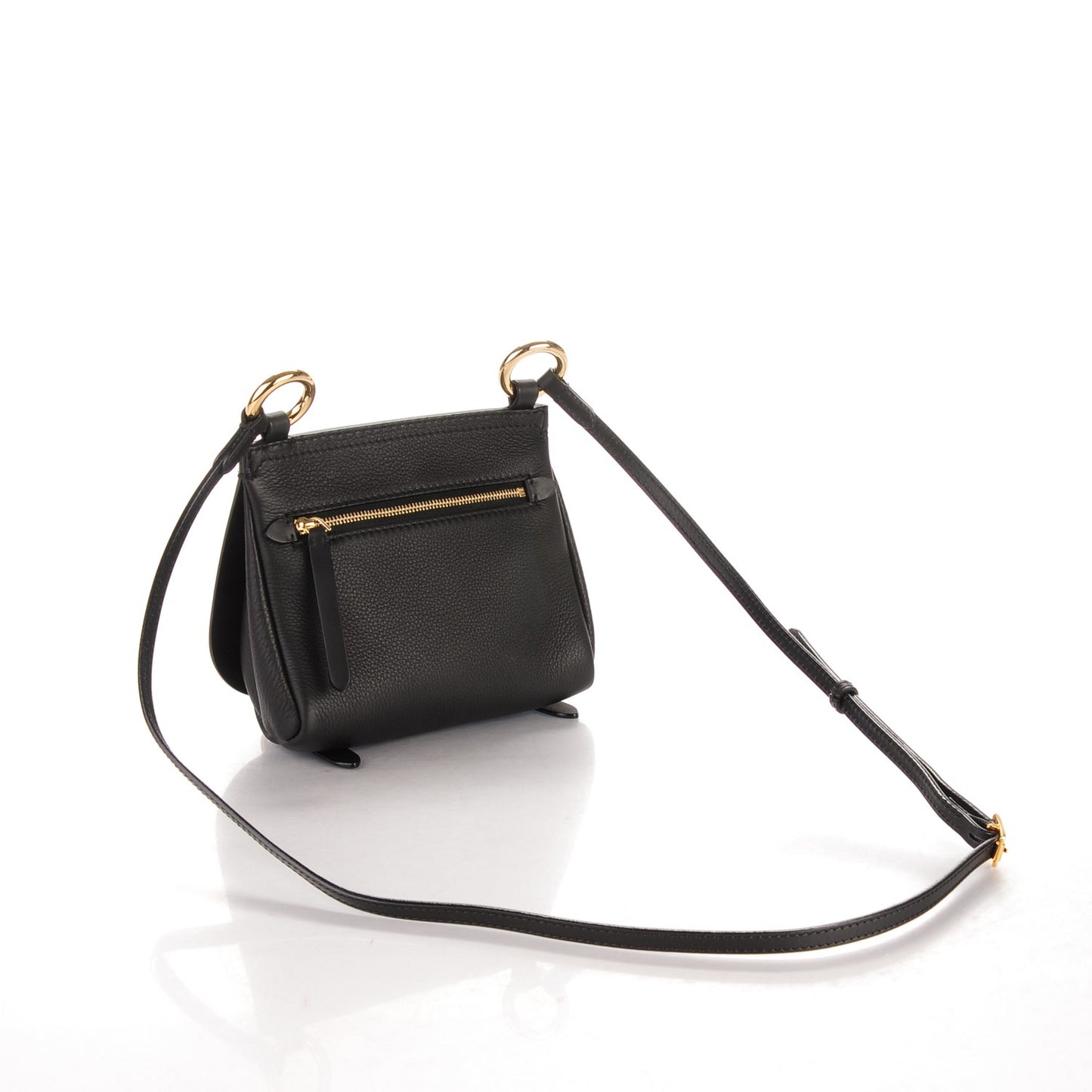 Calfskin Baby Bridle Saddle Bag Black