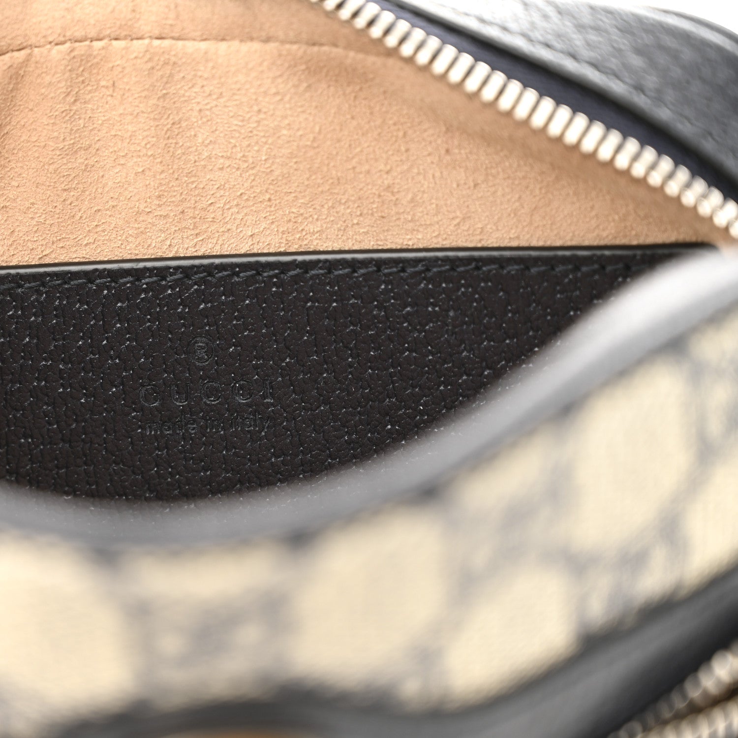 Gucci GG Supreme Monogram Textured Dollar Calfskin Web Mini Ophidia Shoulder Bag Beige Blue 6 of 12