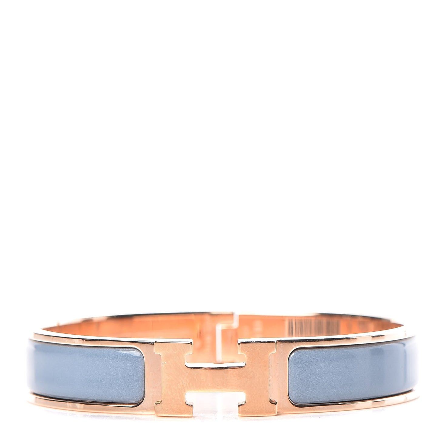 Enamel Narrow Clic Clac H Bracelet GM Gris Orage
