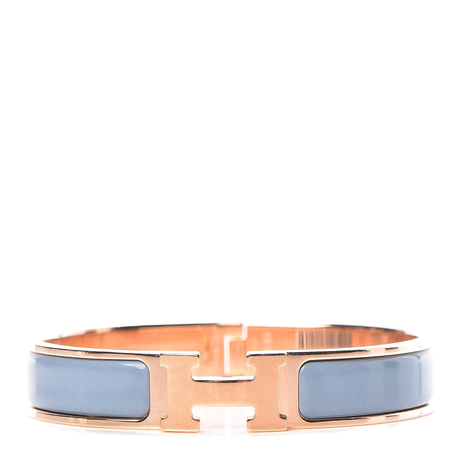 Hermes Enamel Narrow Clic Clac H Bracelet GM Gris Orage 1 of 4
