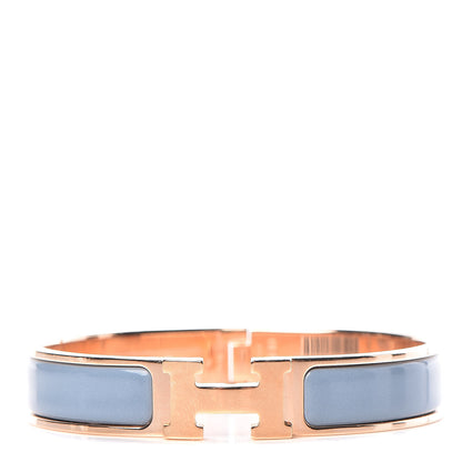 Hermes Enamel Narrow Clic Clac H Bracelet GM Gris Orage 1 of 4