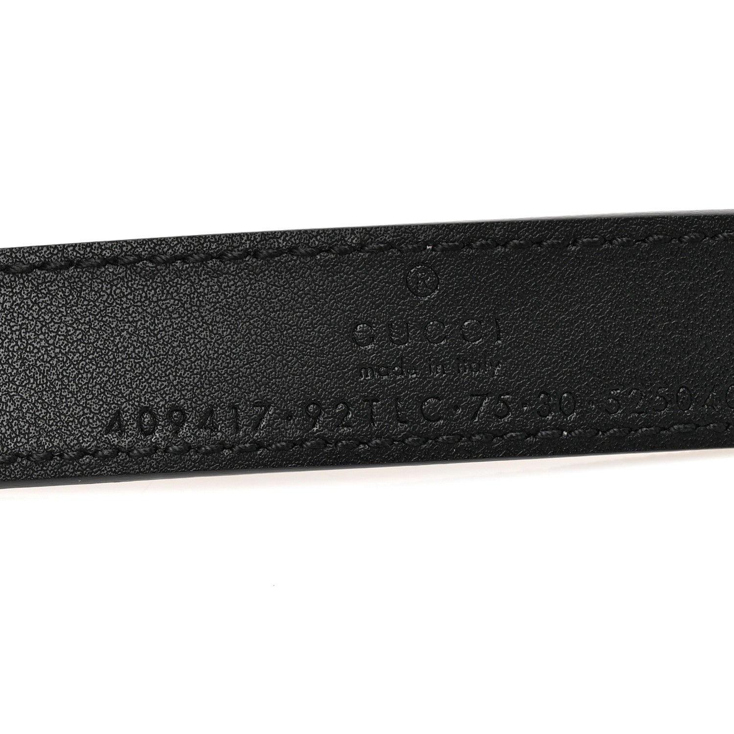 Gucci GG Supreme Monogram Matte Plutone Calfskin Double G 20mm Belt 75 30 Beige Ebony New Acero 4 of 4