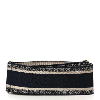 Christian Dior Canvas Embroidered Shoulder Strap Blue 4 of 12