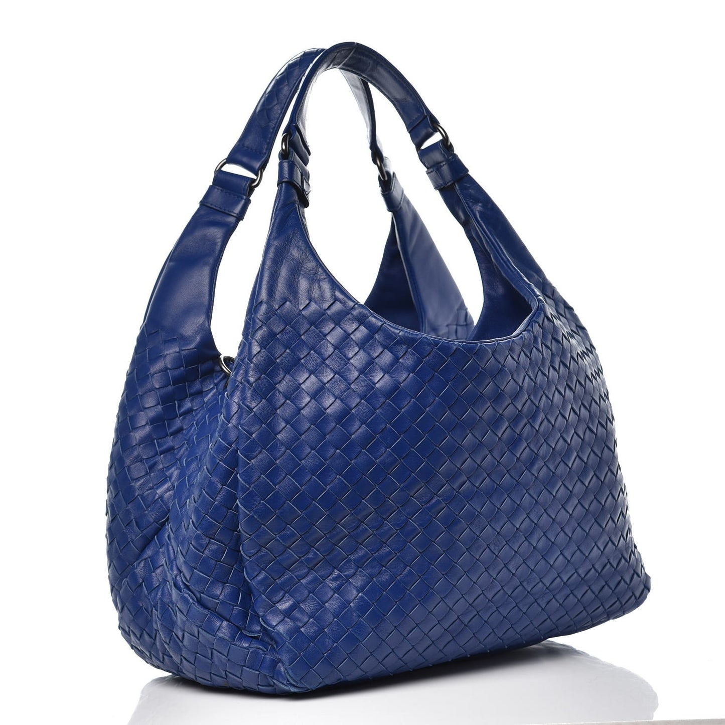Nappa Intrecciato Medium Campana Hobo Atlantic Blue