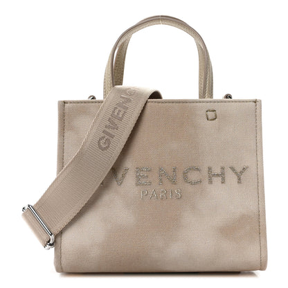 Givenchy Canvas Tie And Dye Mini Bond Shopper Tote Dusty Gold 1 of 10