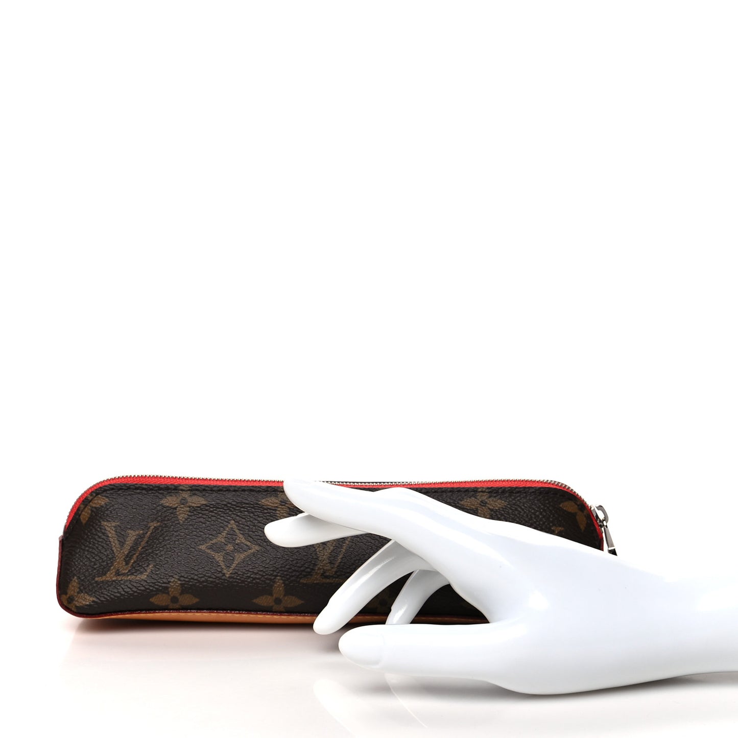 Monogram Elizabeth Pencil Pouch Red