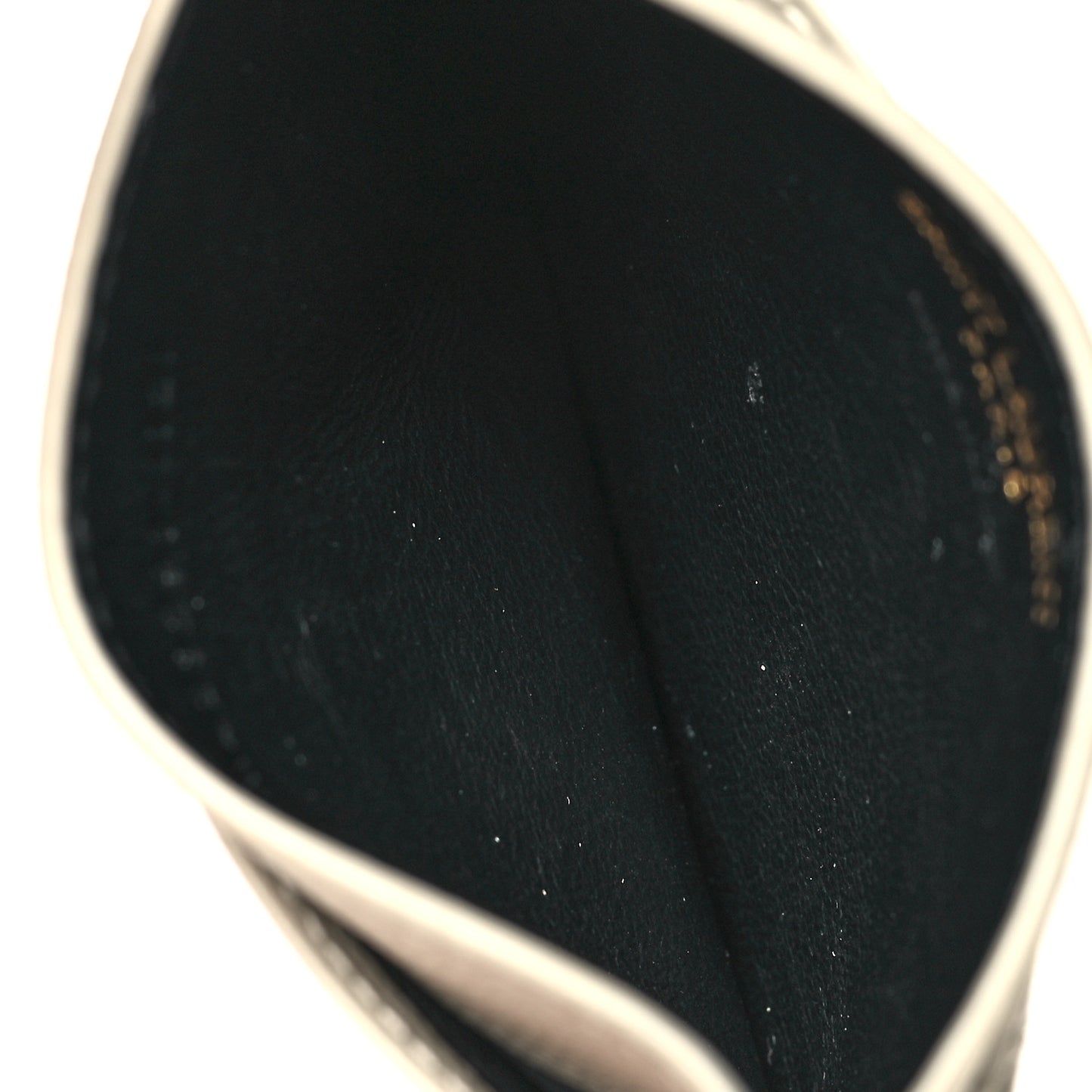 Grain De Poudre Matelasse Chevron Monogram Credit Card Case Crema Soft