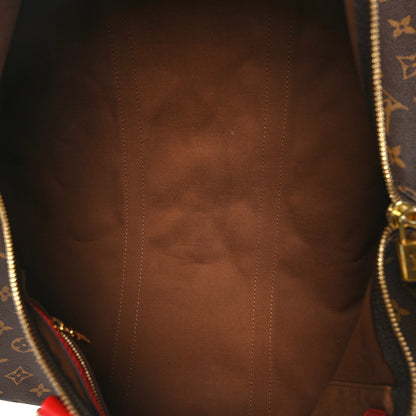 Louis Vuitton Calfskin Monogram Keepall Bandouliere 50 Coquelicot 5 of 10