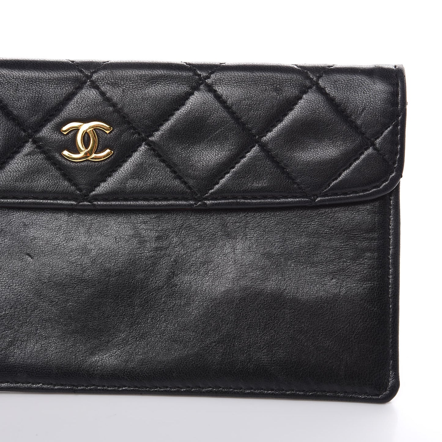 Lambskin Quilted Medium Single Flap Black