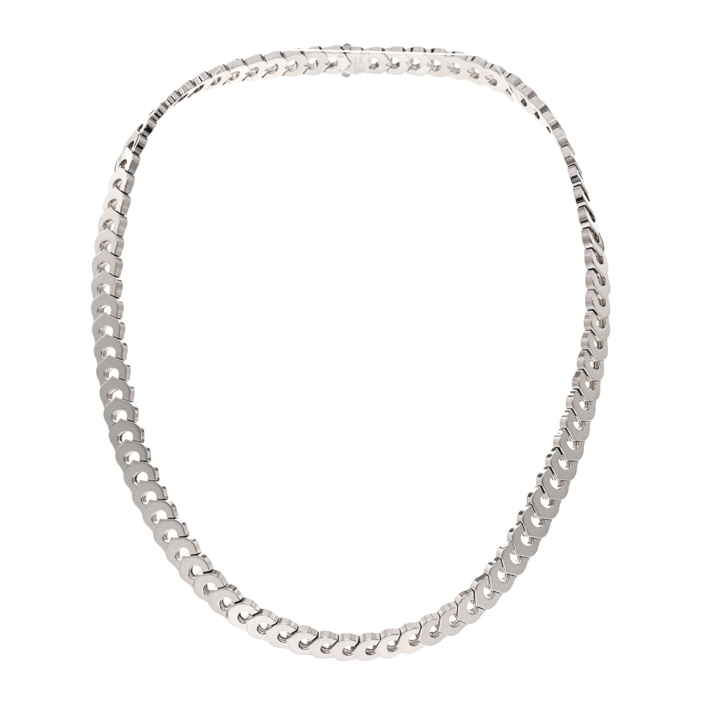 18K White Gold Diamond C de Cartier Necklace