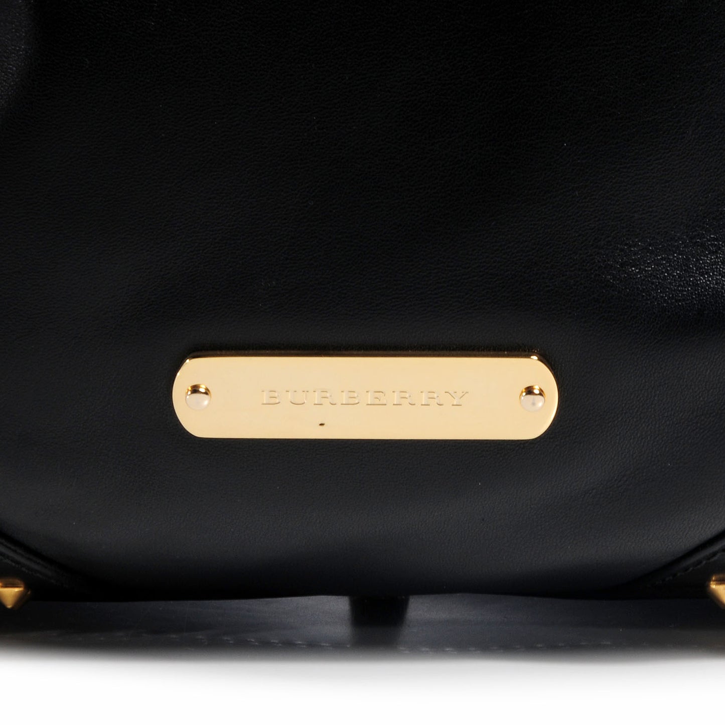 Lambskin Bridle Studs Small Canterbury Tote Black
