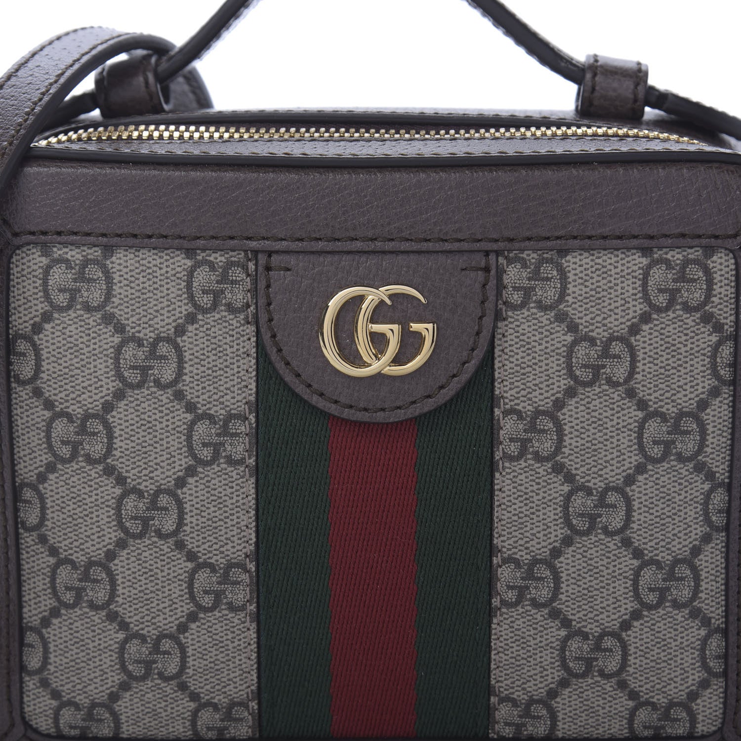Gucci GG Supreme Monogram Mini Ophidia Top Handle Shoulder Bag Brown 9 of 9