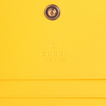 Gucci Calfskin Matelasse GG Marmont Card Case Stone Topaz 6 of 10