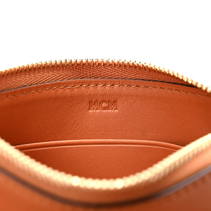 MCM Spanish Calfskin X-Mini Aren Wristlet Zip Pouch Cognac 6 of 8