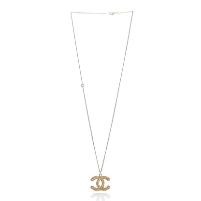 Chanel CC Necklace Matte Gold 3 of 6