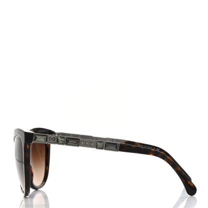 Chanel Crystal Baguette Cat Eye Bijou Sunglasses 5307-B Tortoise 3 of 8