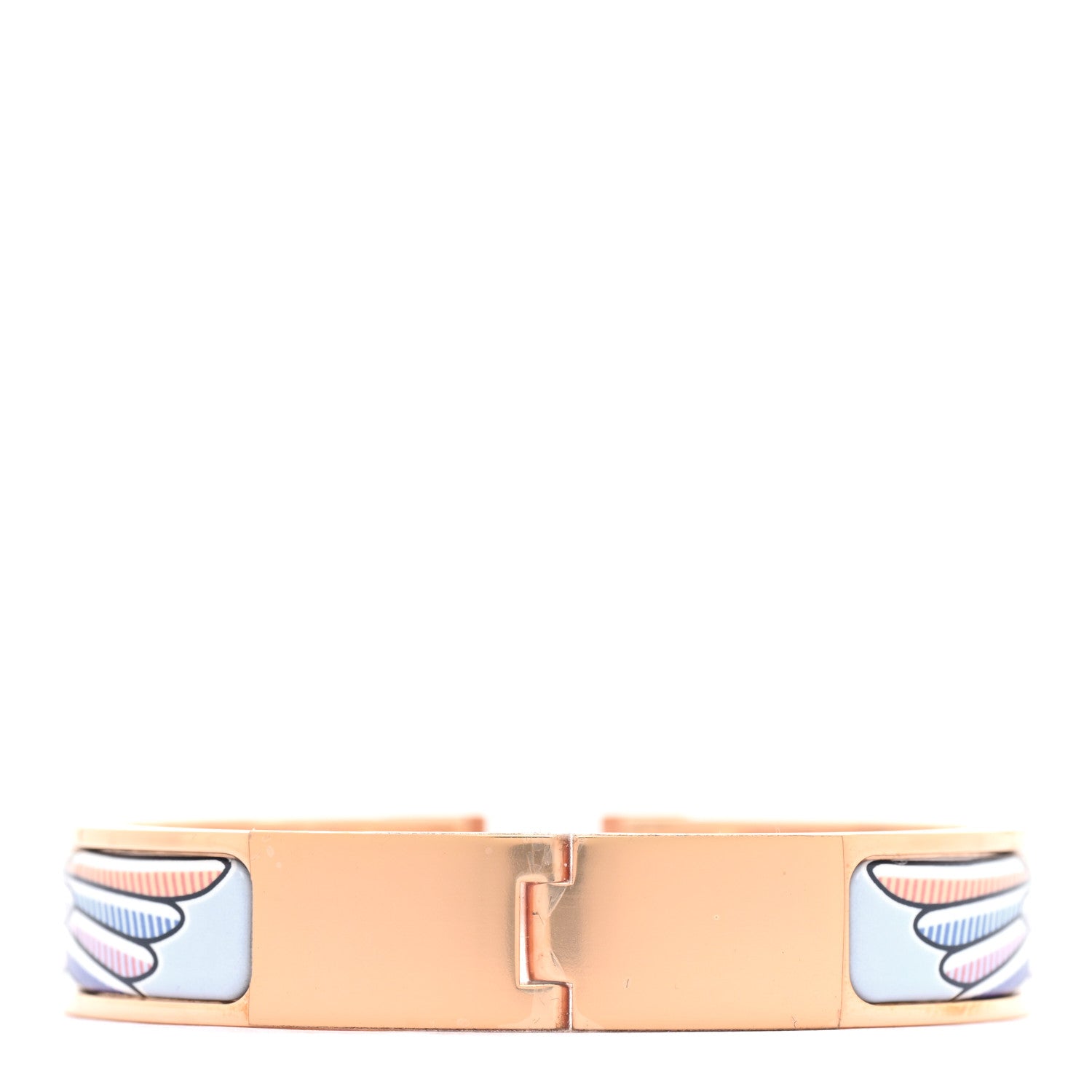 Hermes Enamel Narrow Pegase Pop Clic Clac H Bracelet PM Album De Soie Bis 3 of 7