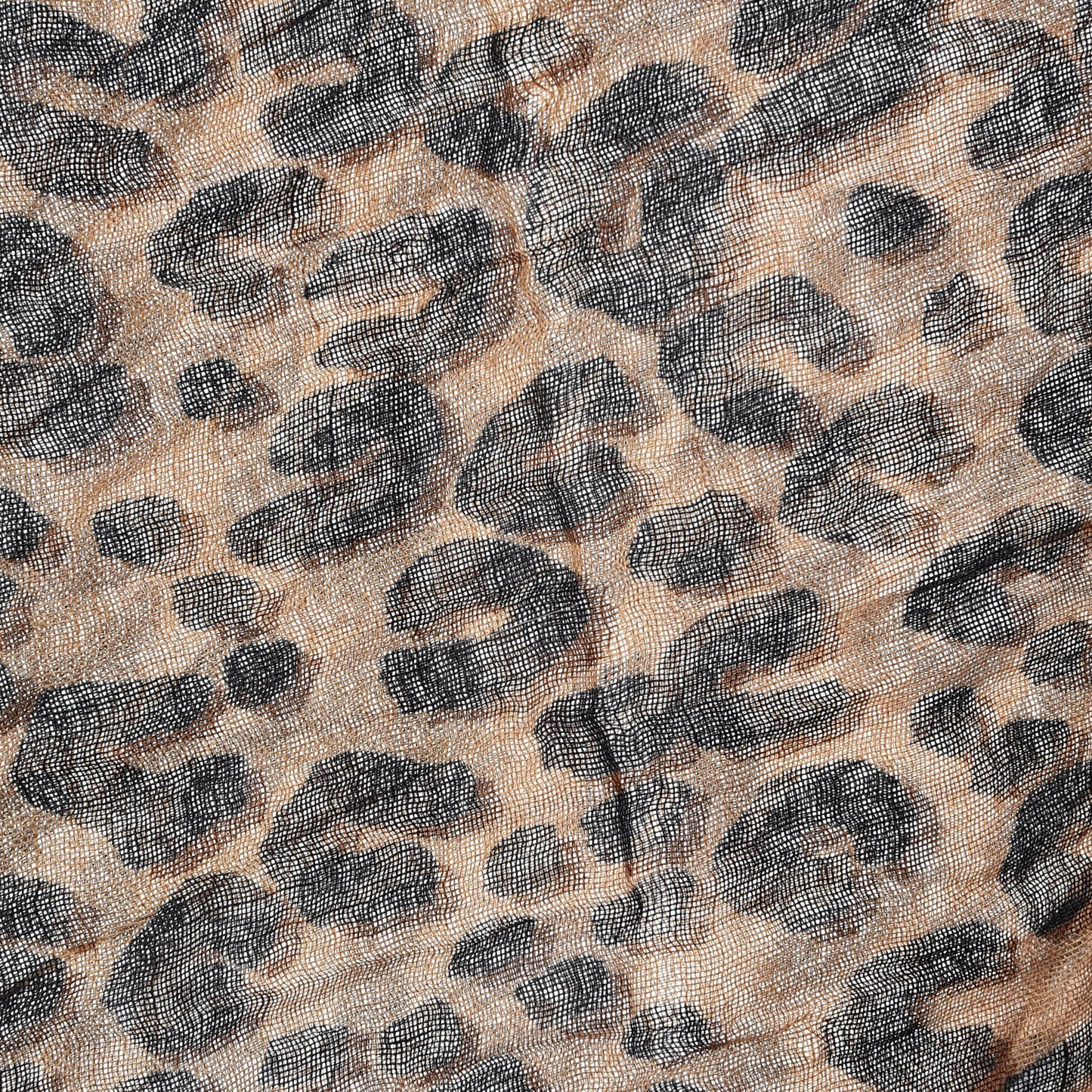 Cashmere Silk Leopard Etole Stole Marron