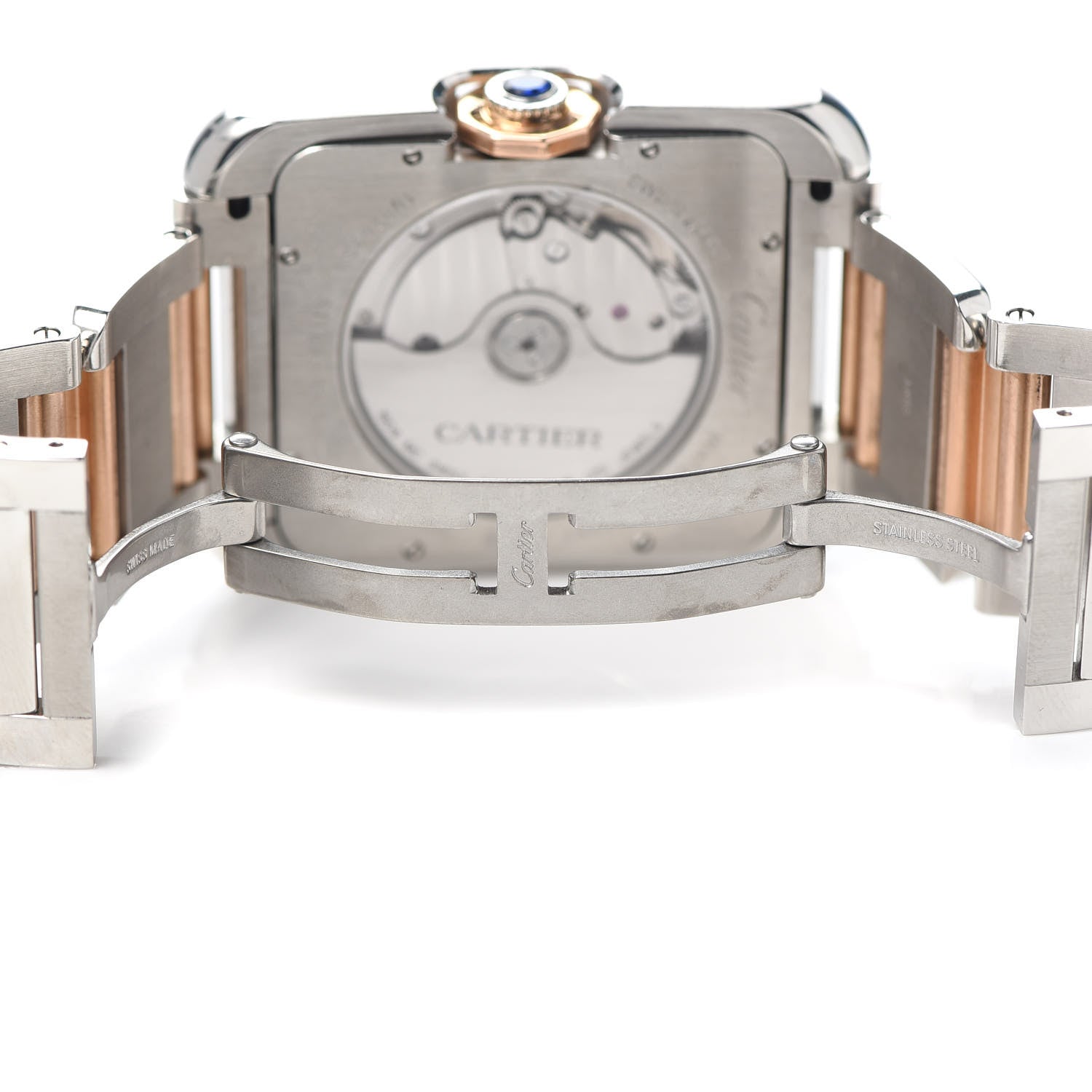 Cartier Stainless Steel 18K Pink Gold 36mm Tank Solo Automatic Watch 5 of 5