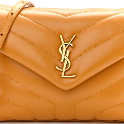 Saint Laurent Calfskin Y Quilted Monogram Toy Loulou Crossbody Bag Cheddar 5 of 7