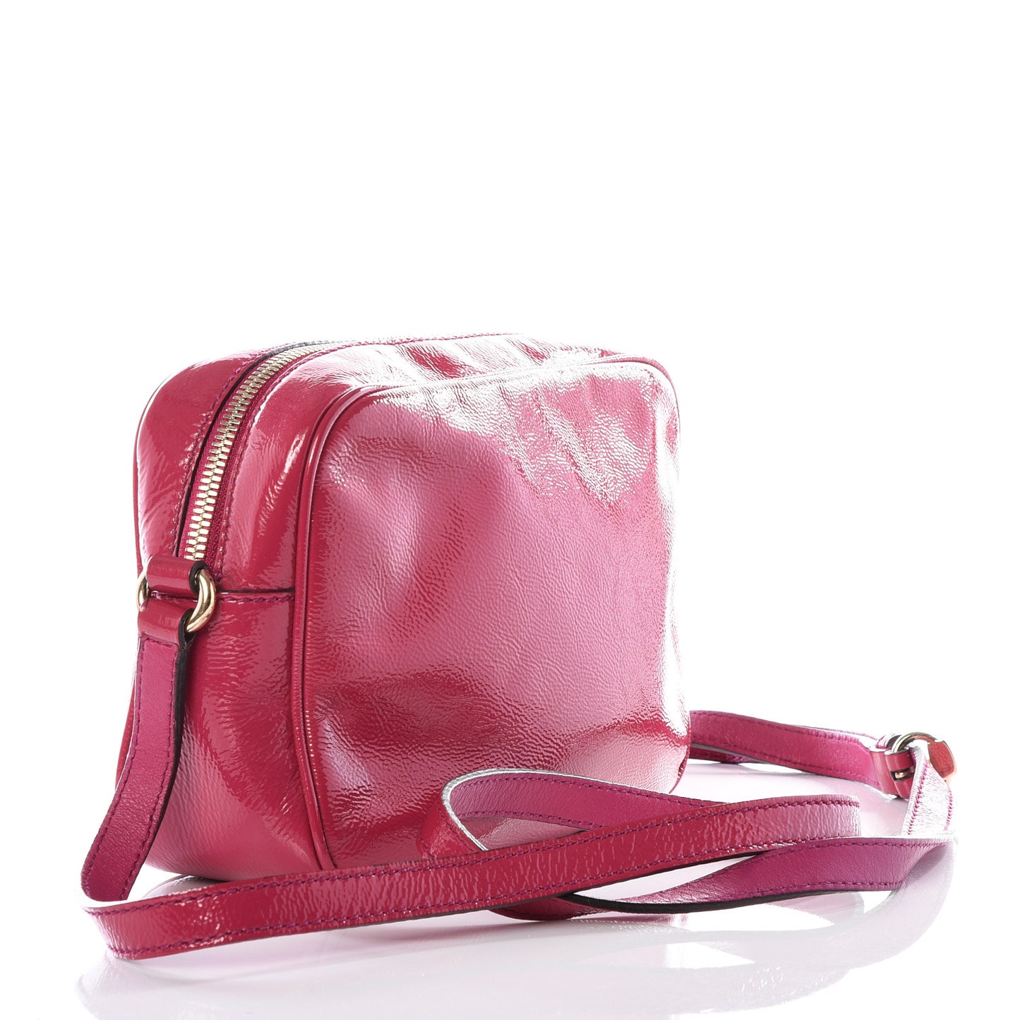 Soft Patent Small Soho Disco Bag Bright Bougainvillea