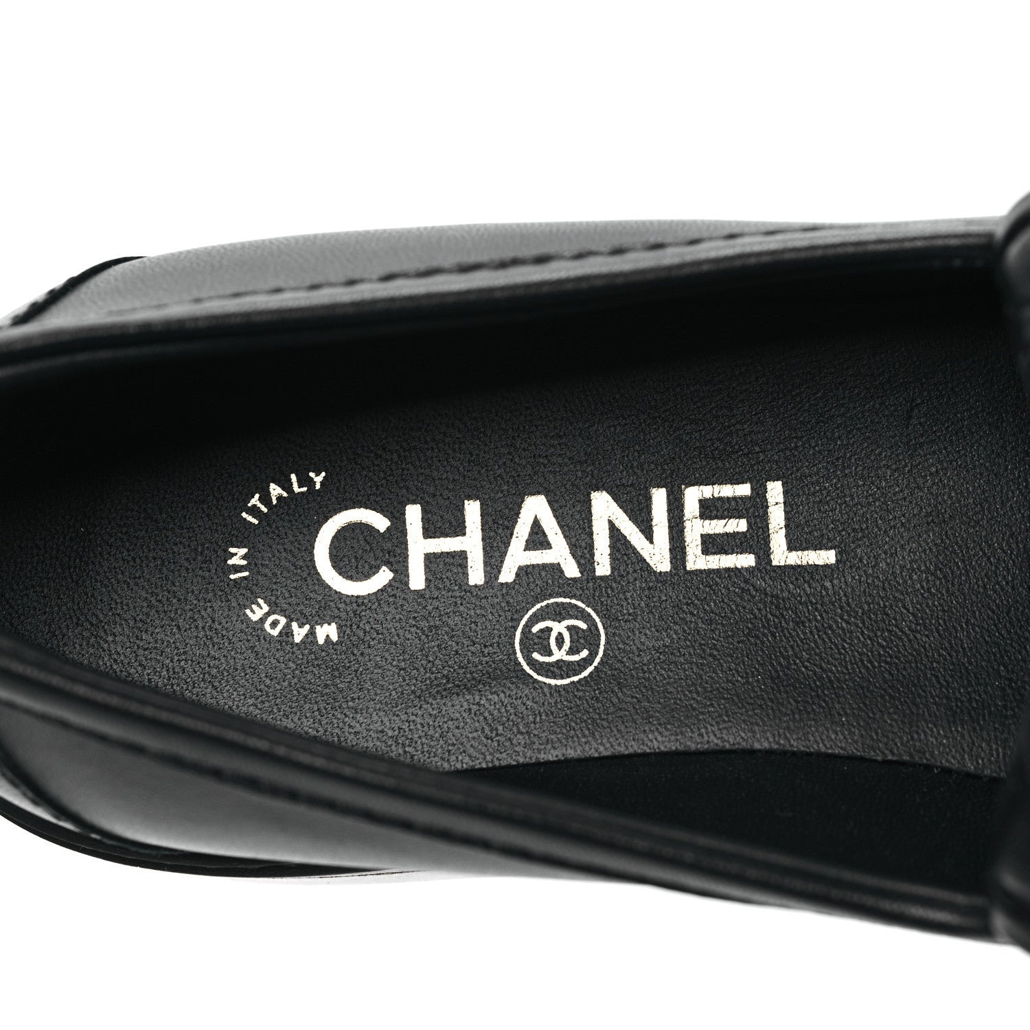 Chanel Lambskin Quilted CC Turnlock Loafers 38.5 Black 7 of 9